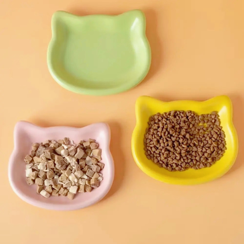 Food Snacks That Are Black - ชามอาหารสัตว์เลี้ยง 4 สี ป้องกันจมูกดำ สำหรับแมวพันธุ์แคระ อาหารแช่แข็ง