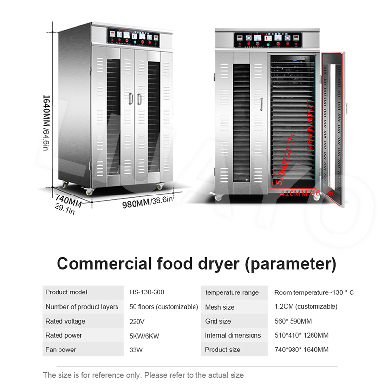 Food Dehydrator Snacks - เครื่องอบแห้งอาหาร 40 ชั้น สำหรับผักและขนมสัตว์เลี้ยง ทำจากสแตนเลส