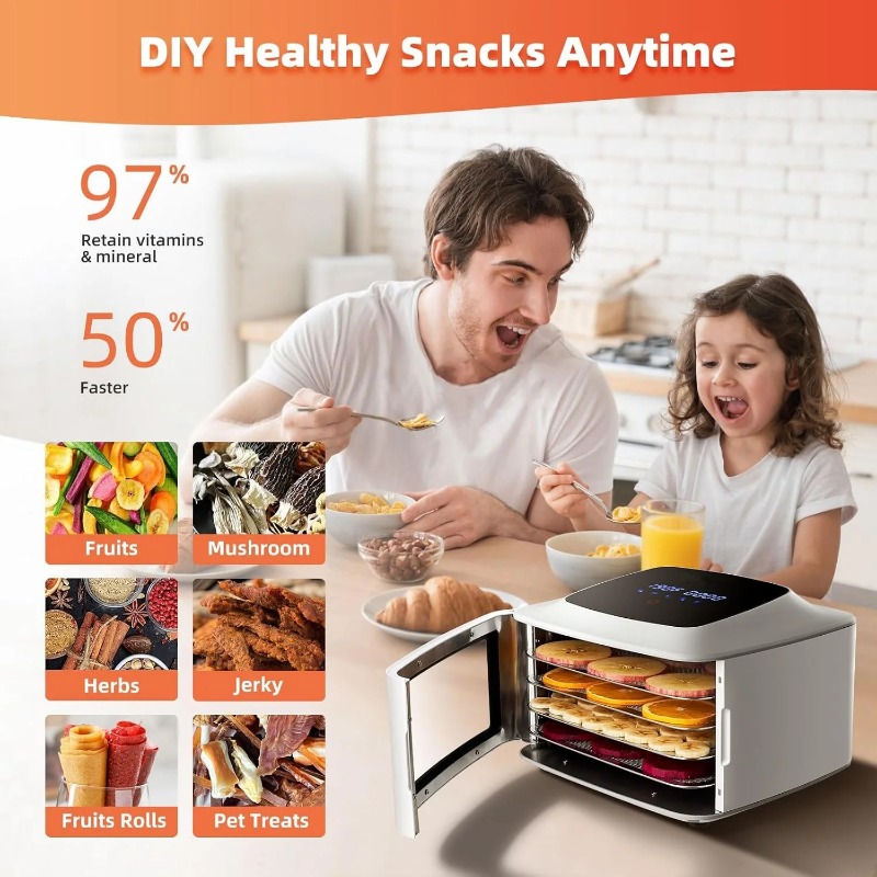 เครื่องอบแห้งอาหารดิจิตอล - เค - Food Dehydrator Snacks บทวิจารณ์และราคา