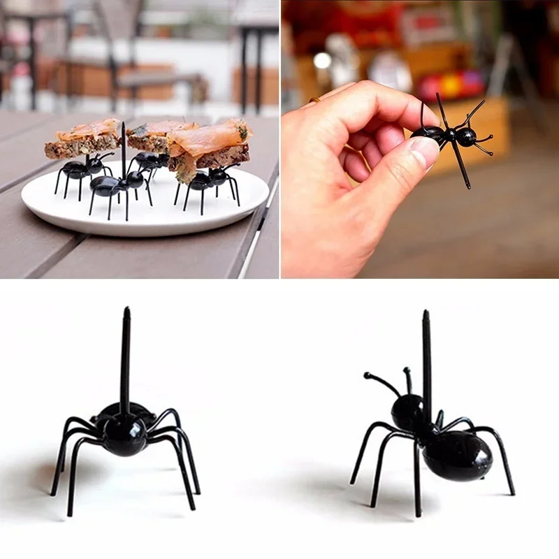 ชุดไม้จิ้มฟันรูปมดดำ 112 ชิ้น/ - Food Snacks That Are Black บทวิจารณ์และราคา