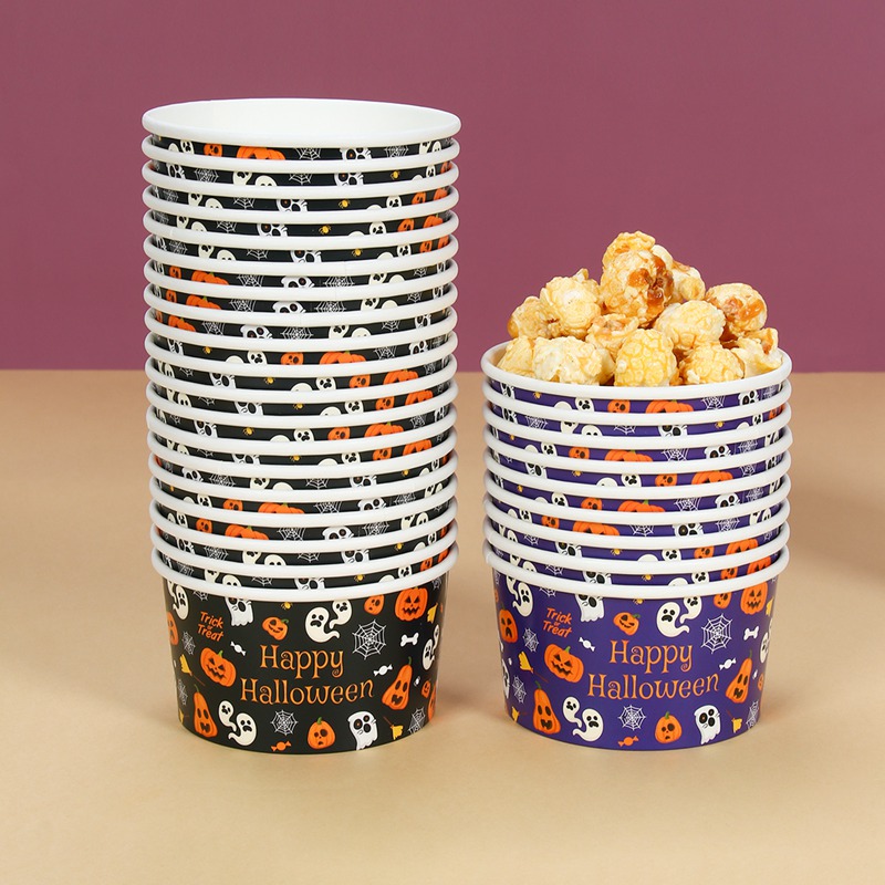 10/30/50 ชิ้น ถ้วยกระดาษฮาโลวี - Food Snacks That Are Black บทวิจารณ์และราคา
