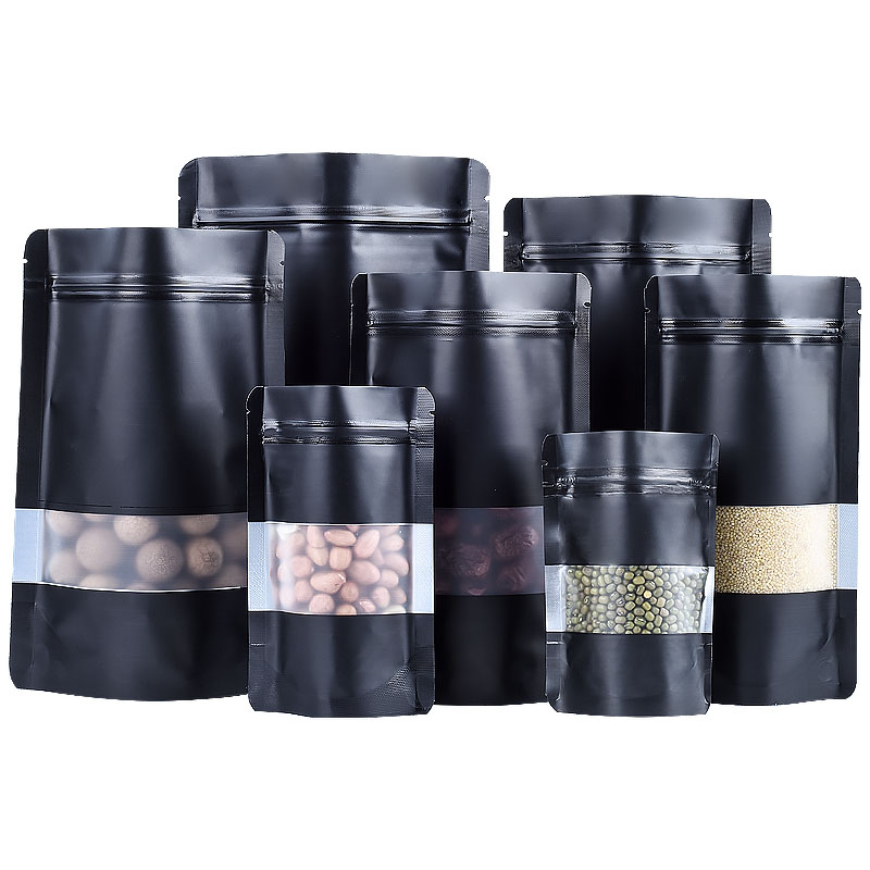 100PCS Stand-up Matte สีดําอลู - Food Snacks That Are Black บทวิจารณ์และราคา