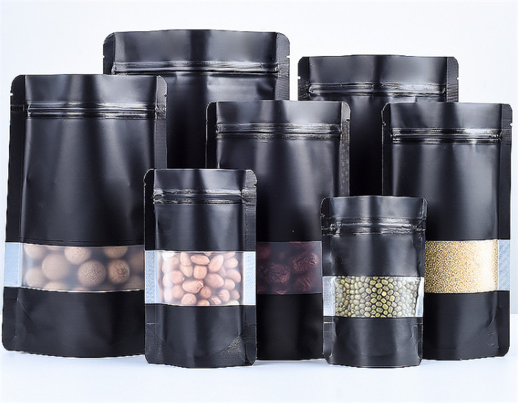 100PCS Stand-up Matte สีดําอลู - Food Snacks That Are Black บทวิจารณ์และราคา